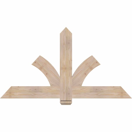 Ekena Millwork Redmond Smooth Timber Gable Bracket, Douglas Fir, 60"W x 32"H x 1 1/2"D x 5 1/2"F, 13/12 Pitch GBW060X32X0206RED00SDF